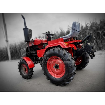 Мототрактор Булат Т-185 RED NEW, макс 18 к.с, двухкорпусний плуг, фреза 130 см, додаткова гідросистема встановлена, мяке сидіння. Мінітрактор, трактор
